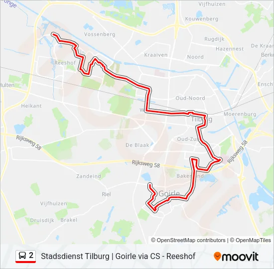 2 Bus Line Map