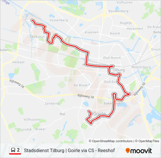 2 Bus Line Map