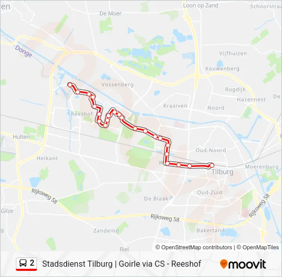 2 Bus Line Map