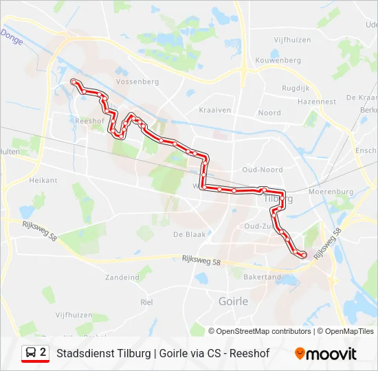2 Bus Line Map