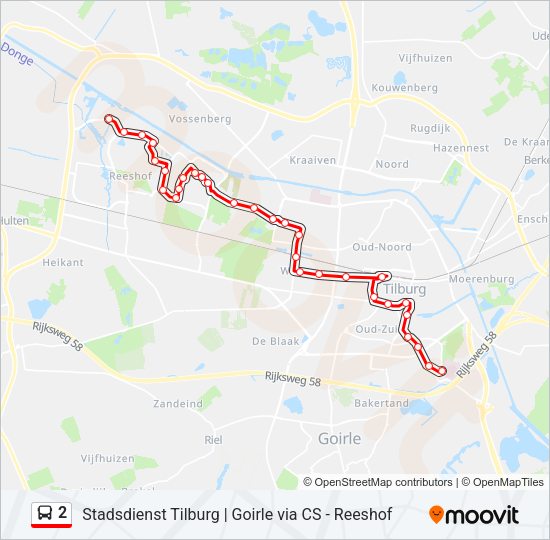 2 Bus Line Map