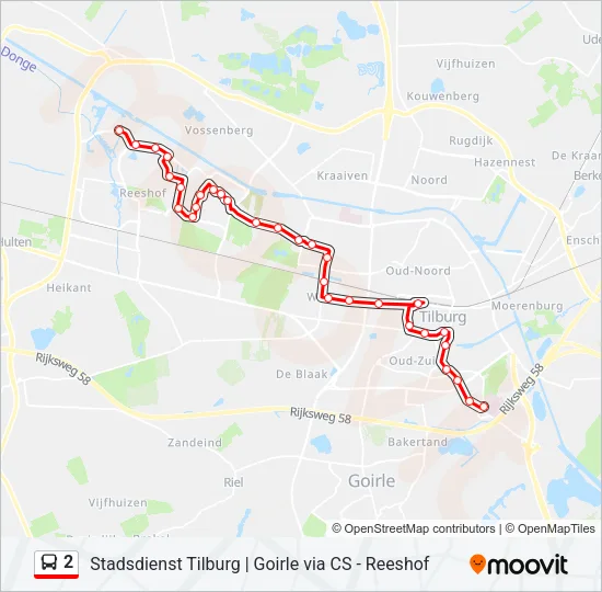 2 Bus Line Map