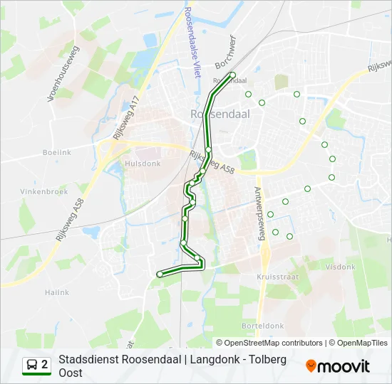 2 Bus Line Map