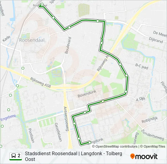 2 Bus Line Map