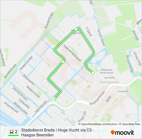2 Bus Line Map