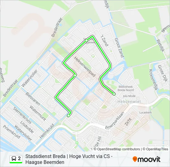 2 Bus Line Map