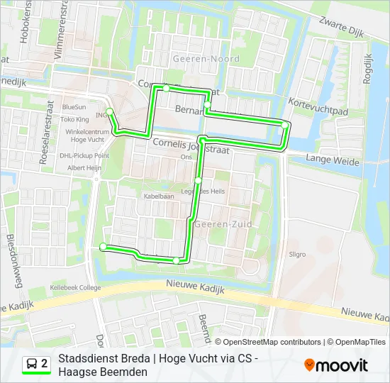 2 Bus Line Map