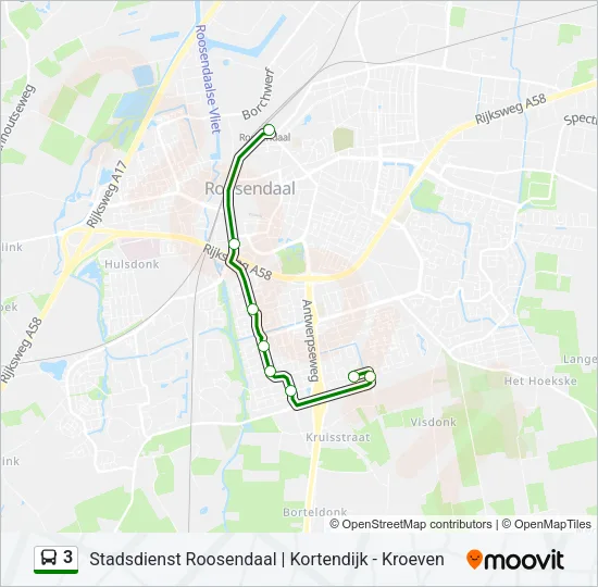 3 Bus Line Map