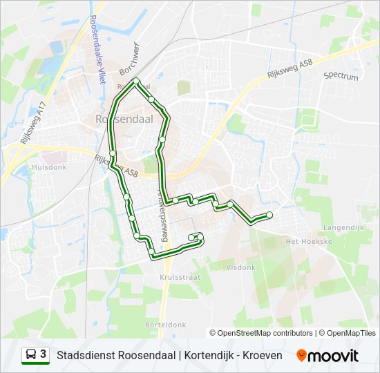 3 Bus Line Map