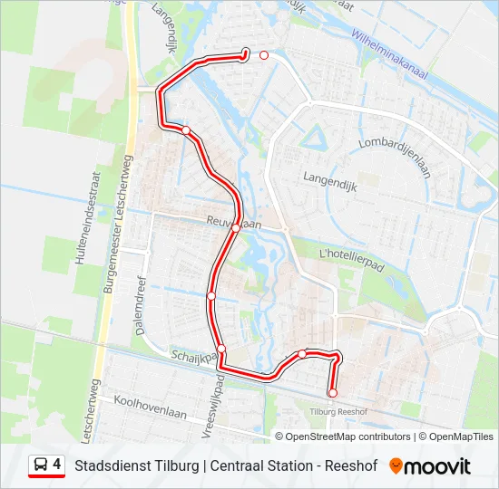4 Bus Line Map
