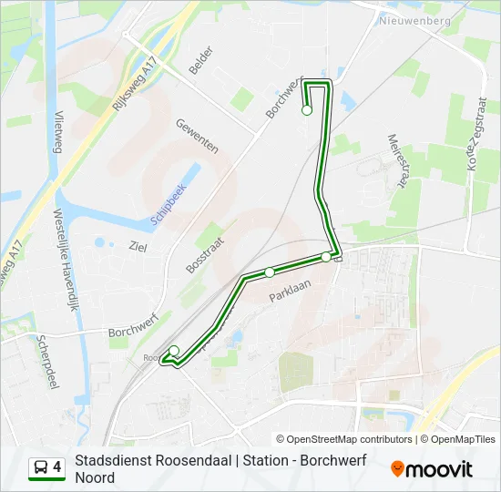 4 Bus Line Map