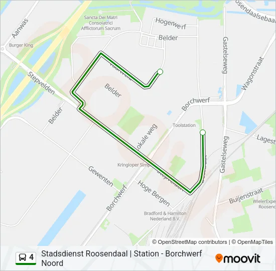 4 Bus Line Map