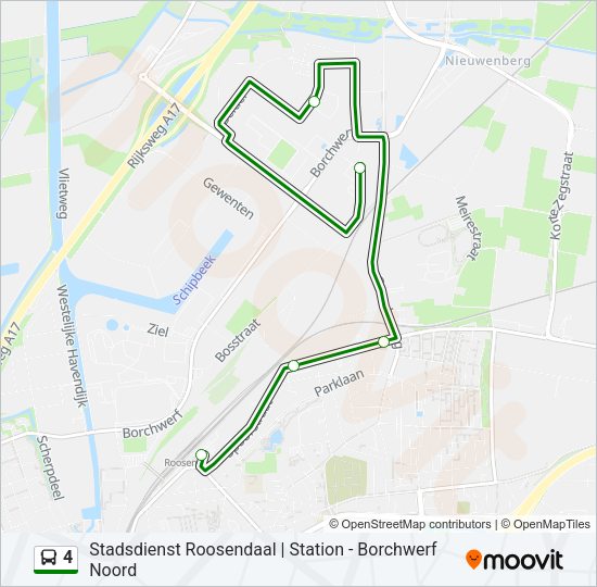 4 Bus Line Map