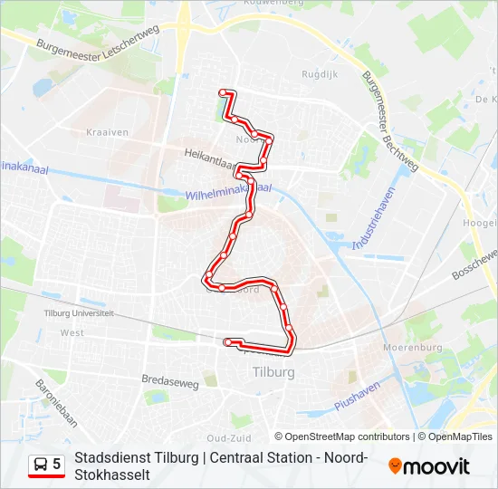Buslinie 5 Karte