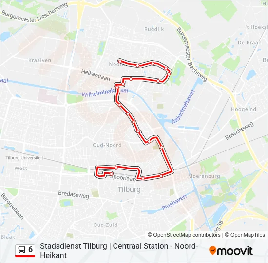 6 Bus Line Map