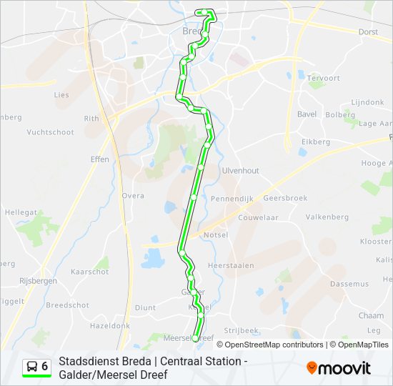 6 Bus Line Map