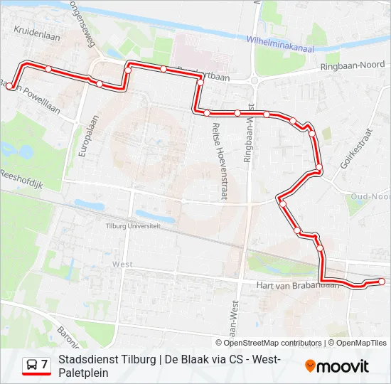 7 Bus Line Map