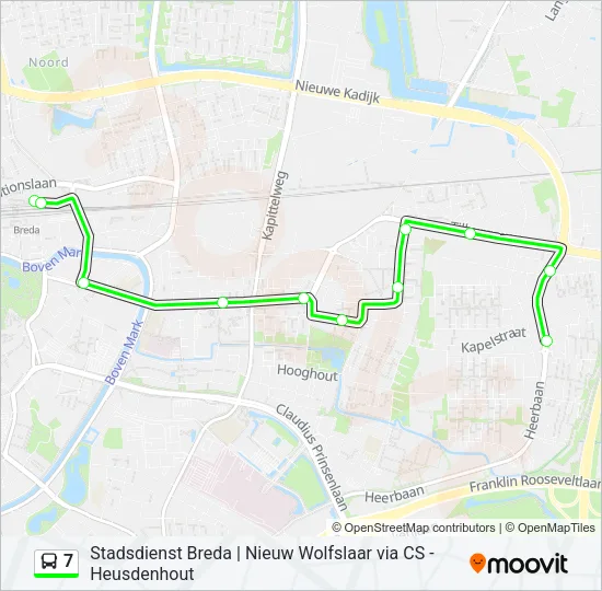 7 Bus Line Map