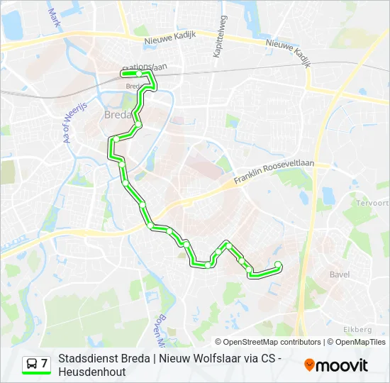 7 Bus Line Map
