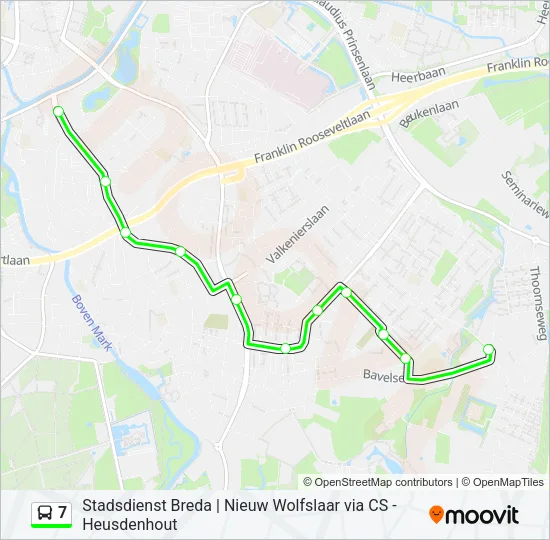 7 Bus Line Map