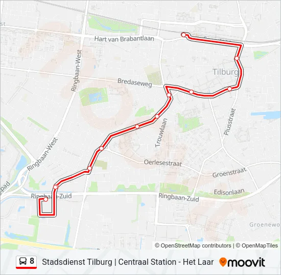 8 Bus Line Map