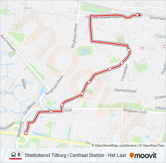 8 Bus Line Map