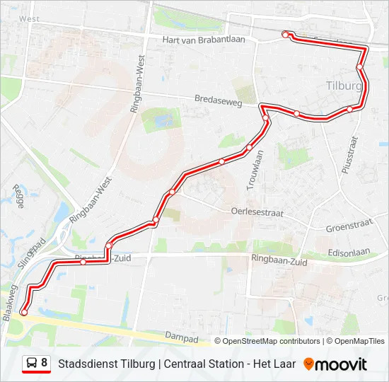 8 Bus Line Map