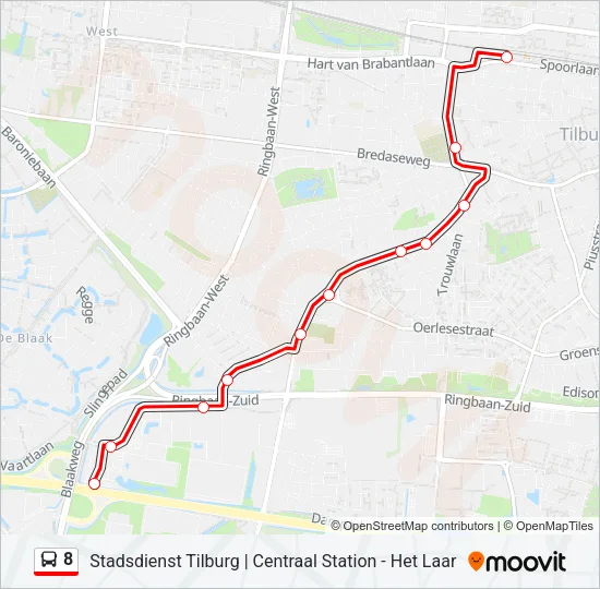8 Bus Line Map