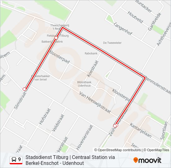 9 Bus Line Map