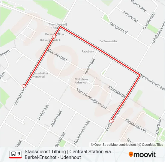 9 Bus Line Map