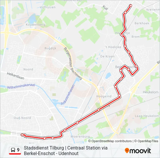 9 Bus Line Map