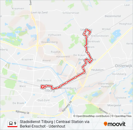 9 Bus Line Map
