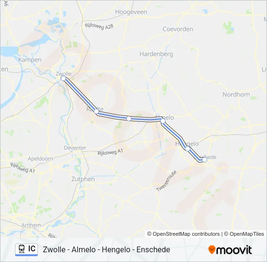 IC Train Line Map