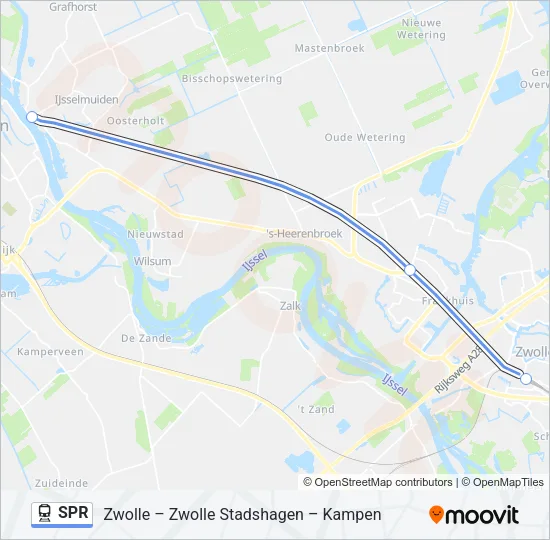 Trein SPR lijnkaart