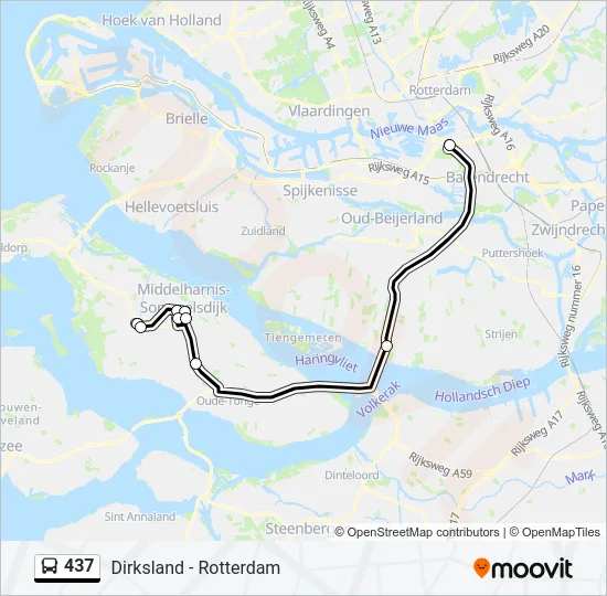 437 Bus Line Map