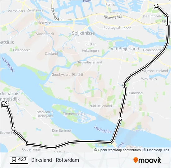 437 Bus Line Map
