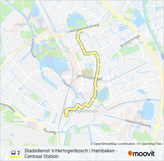 2 Bus Line Map