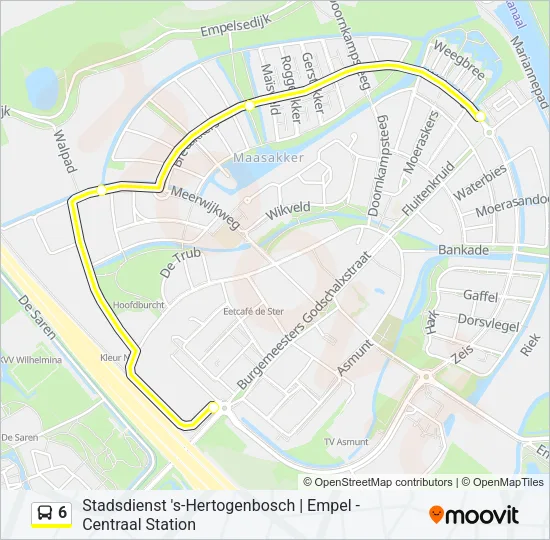 6 Bus Line Map
