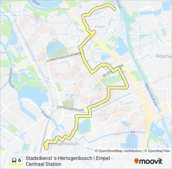 6 Bus Line Map