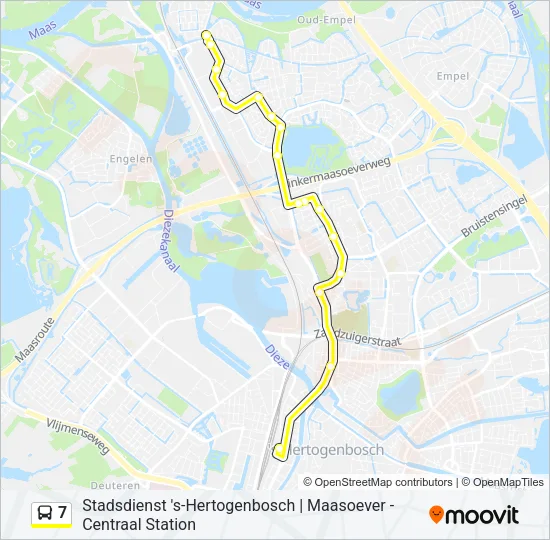7 Bus Line Map