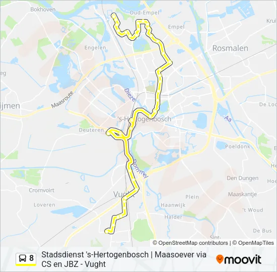 8 Bus Line Map