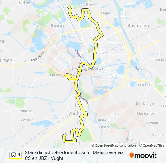 9 Bus Line Map