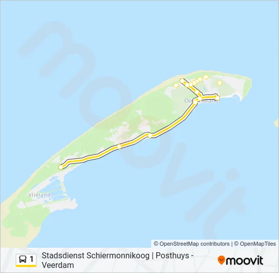 1 Bus Line Map