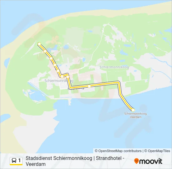 1 Bus Line Map