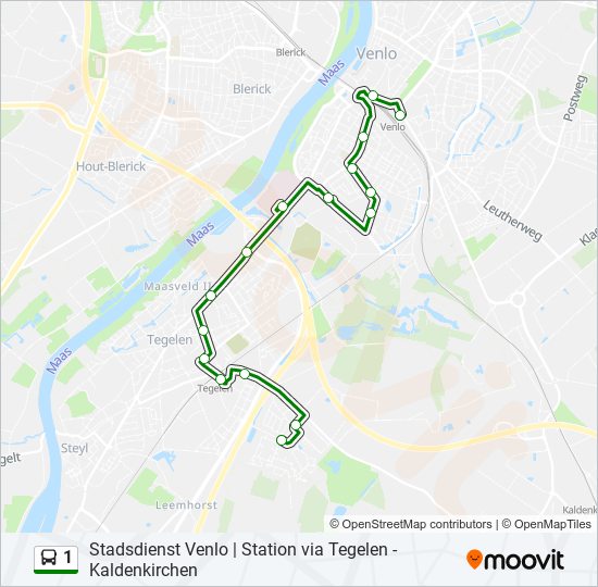 1 bus Line Map