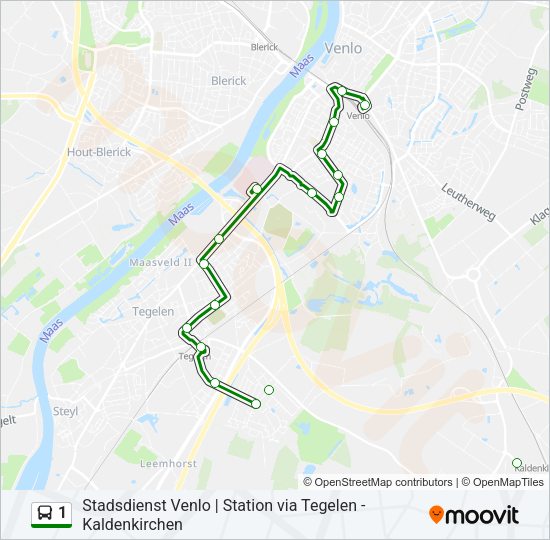 1 Bus Line Map