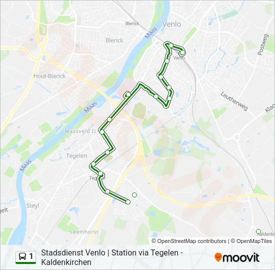 1 Bus Line Map