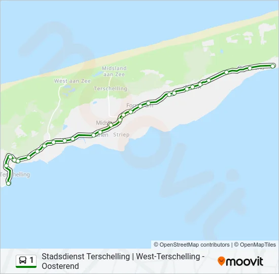 1 Bus Line Map