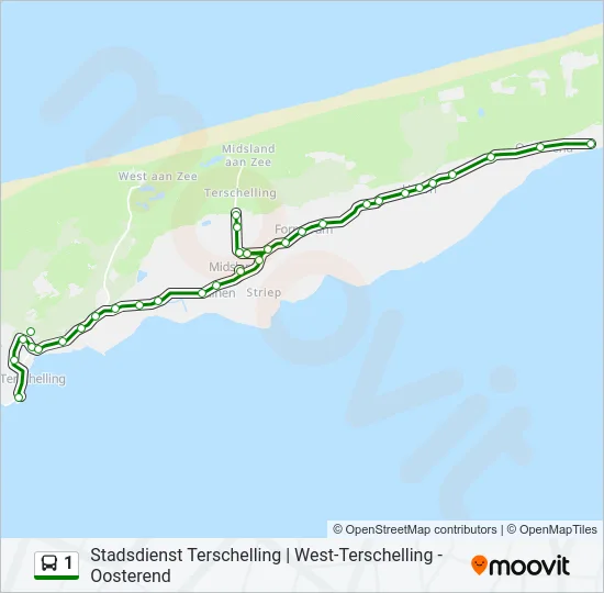 1 Bus Line Map
