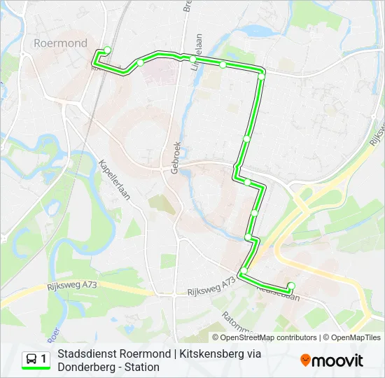 1 Bus Line Map